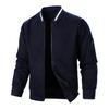 Uomo Felpa Cappotto Collo Alto Manica Lunga Patchwork Colore Cerniera Patta Giacca Cappotto con Tasche Orlo Elastico Sport Outwear