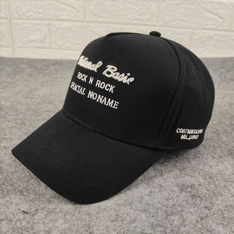 Letter embroidered baseball cap casual fashion spring and summer cap showing the face small high top five-piece couple's hats