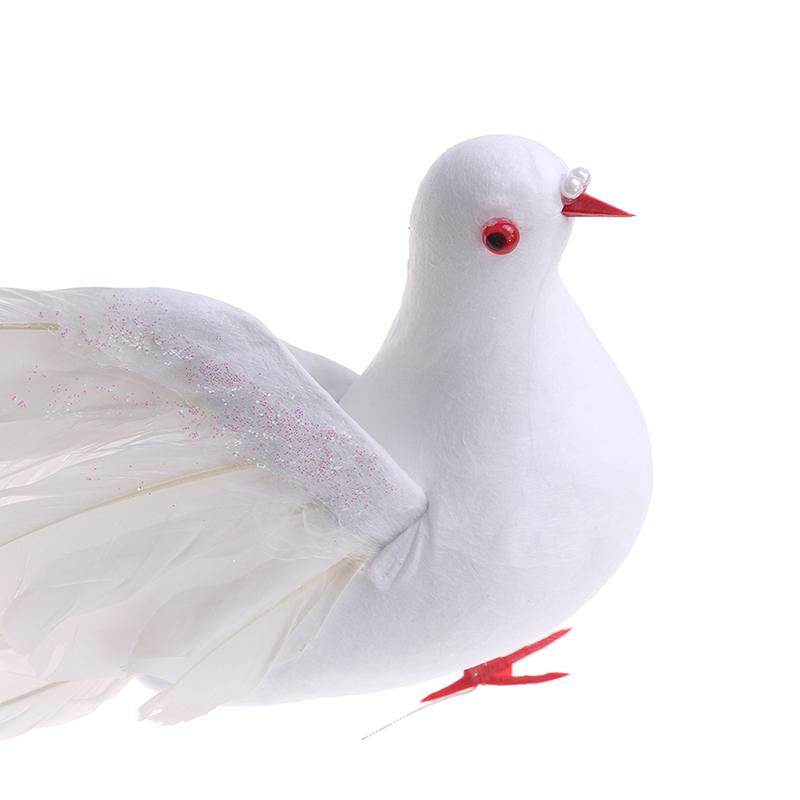 Artificial Simulation Peace Dove Foam Feather Birds Wedding Crafts Ornament