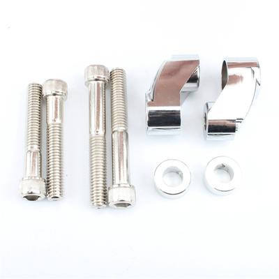 1 Pair Chrome Front Turn Signal Relocation Kit For 39mm 49mm Sportster FXR FXD D