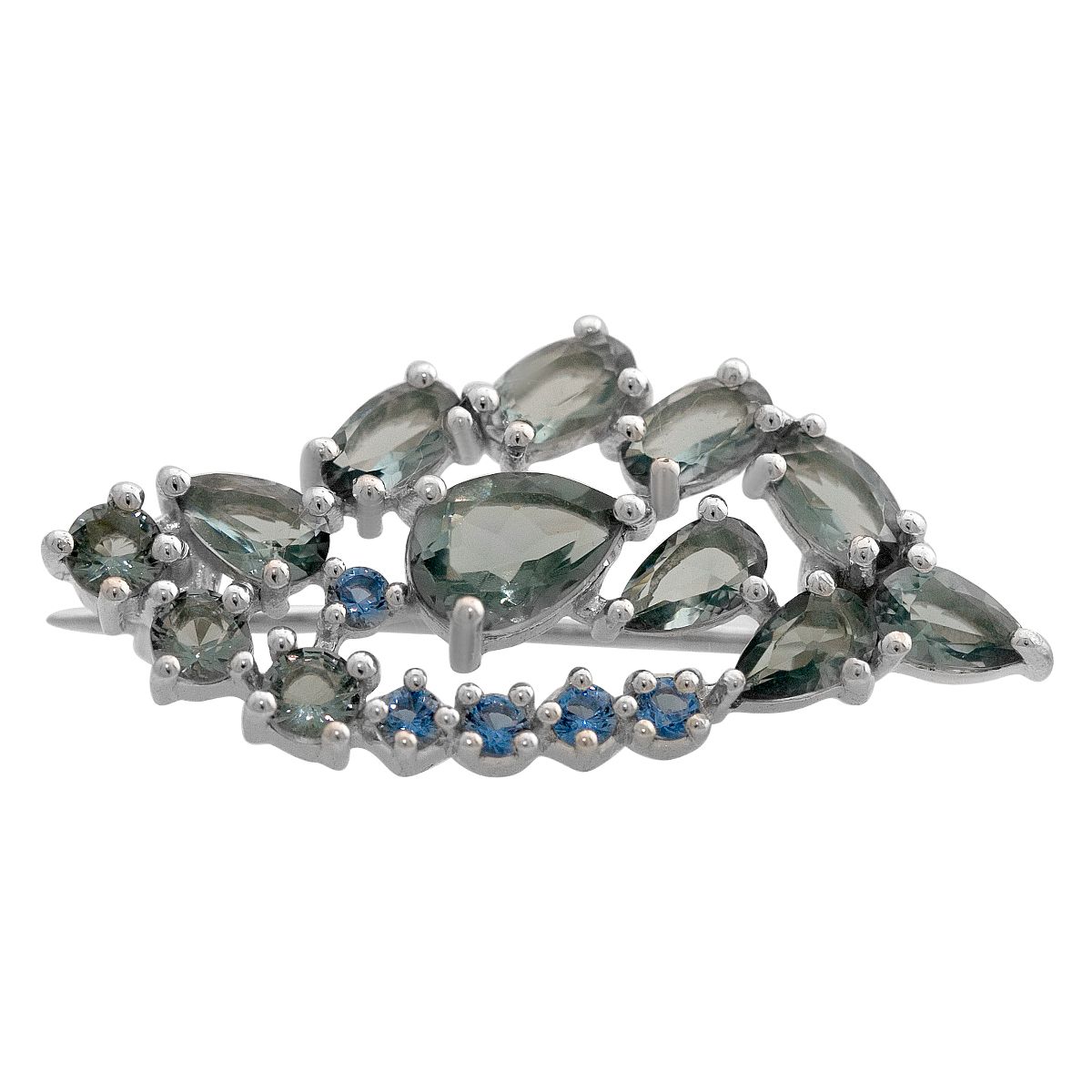 

Silver Brooch with London Blue Topaz 2.313ct (2173403) синій