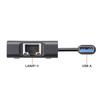 Sanwa Supply Gigabit LAN Adapter with USB Hub USB-3HLS8BK 2.5 (USB-A Connection)