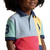 Polo Ralph Lauren Color Block Buchstaben Logo Print Lässiges Kurzarm T-Shirt Kinder Oberteile Multicolor 323934186-001