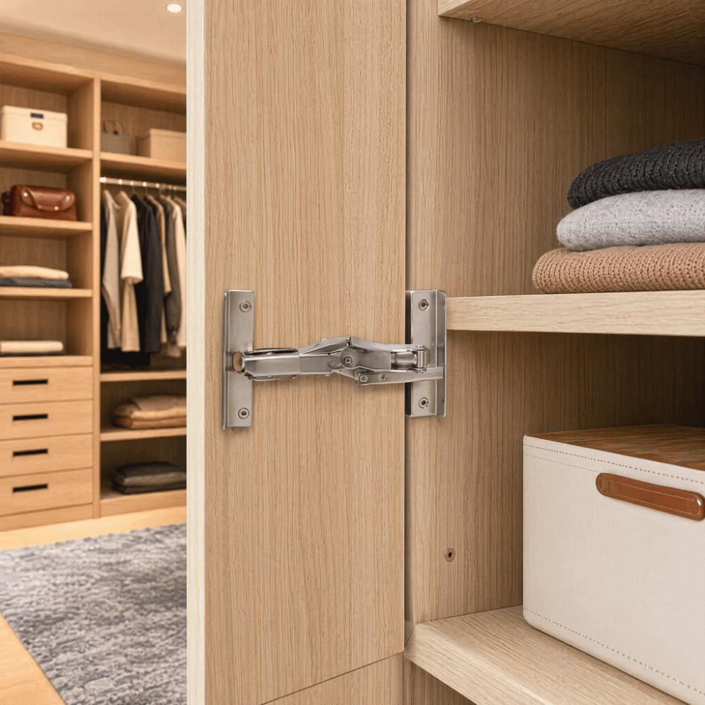 4pcs Hidden Bracket Cabinet Door Hinges Cold Rolled Steel Bridge Shaped Hinges  Cabinet Doors