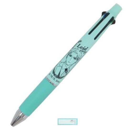 Spy Family Ballpoint Pen 4 Colors Mechanical Pencil Jet Stream Made in Japan Spy Family Lloyd Set Name 0.5 0.5 4&1 (Ballpoint Pen, Sticker)