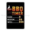 Barbecue Aluminum Metal Sign, Grill Wall Art Decor 20x30cm