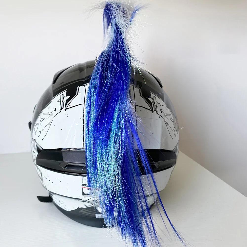 Motorrad Mohawk Helm Perücke Aufkleber Helm Dekorationen Perücken Hahnenkamm Motocross Fullface Offroad Helm Dekoration Haarpaste