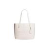 Coach 34 Solid Color Embossed Logo Snap Pebble Texture Leather Tote Bag Women tote White CC050-IMCHK