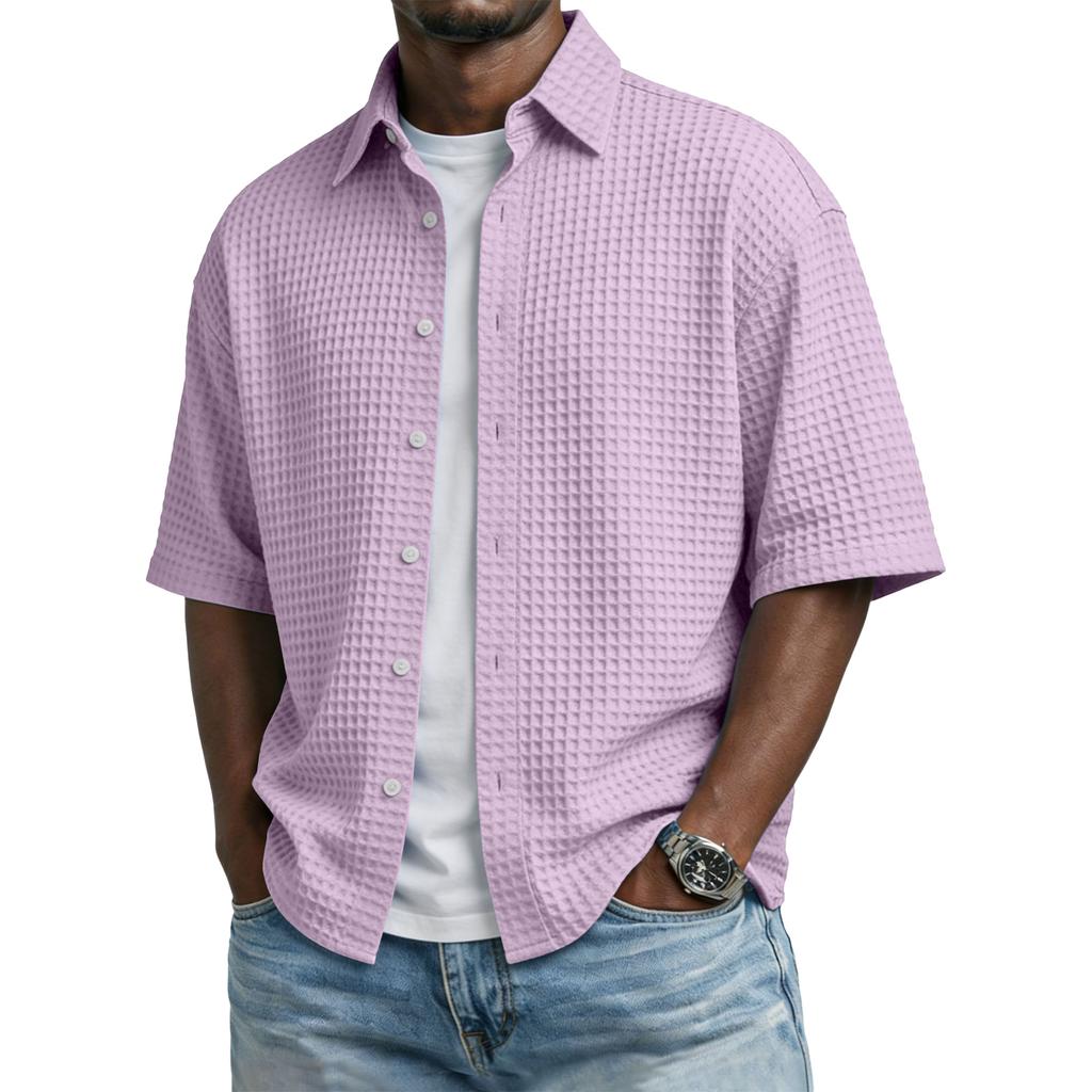 Herren Freizeithemd mit Knopfleiste und kurzen Ärmeln
