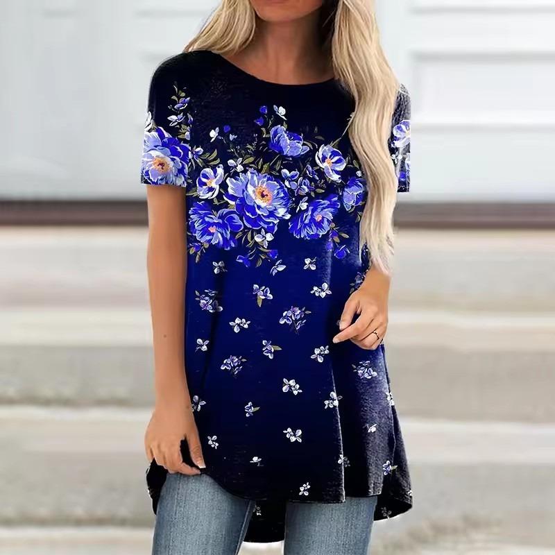 Maglietta estiva con stampa 3D a farfalla floreale, streetwear, moda donna, casual, magliette Y2K, top, t-shirt, abbigliamento oversize femminile