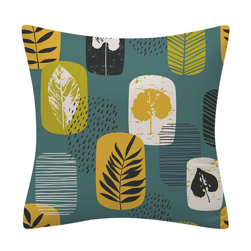 Vintage oil painting style plant print pattern home living room sofa bedroom decoration throw pillow pillowcase