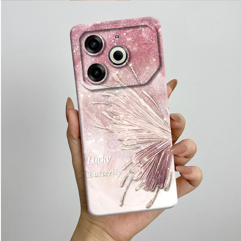 Per Tecno Pova 6 Neo Custodia POVA6NEO Silicone TPU Morbida Custodia per Telefono Verniciata Stampata Antiurto Protettiva Cover Posteriore