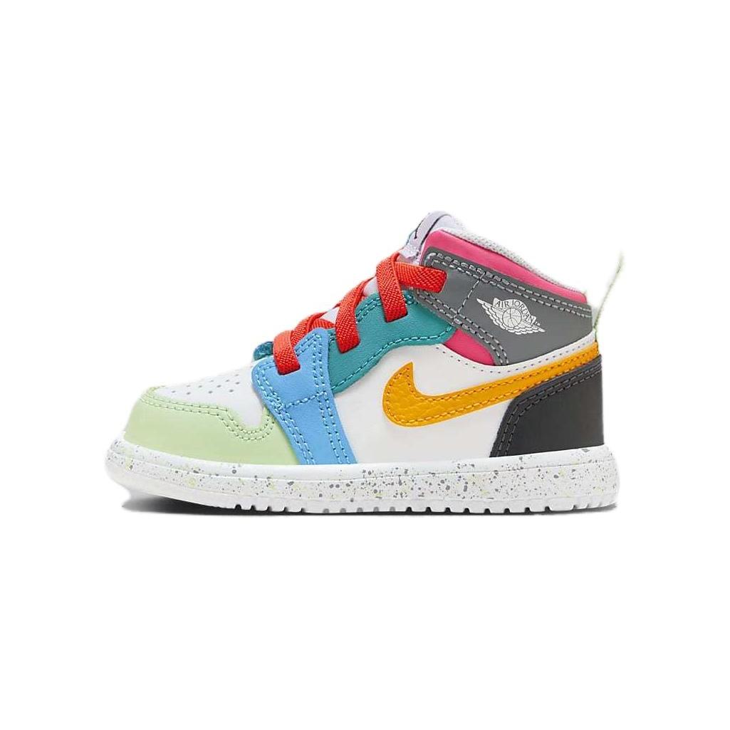 (TD) Air Jordan 1 Mid ALT SE White Dark Shadow Hyper Pink Taxi Baby FJ3463-100 EU 25