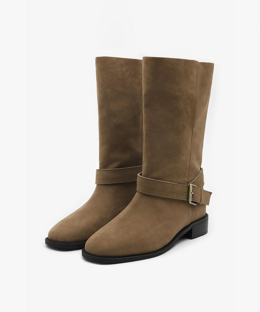 Sappun Kriegel Buckle Strap Mid-Calf Boots (3Cm)