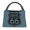 Custom Vintage Route 66 Lunch Bag Women Cooler Thermal Insulated Lunch Box for Work Pinic or Travel