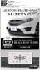 Carmate LUXIS Slim Front Number Plate LS401 (Luxis) Base, Black,