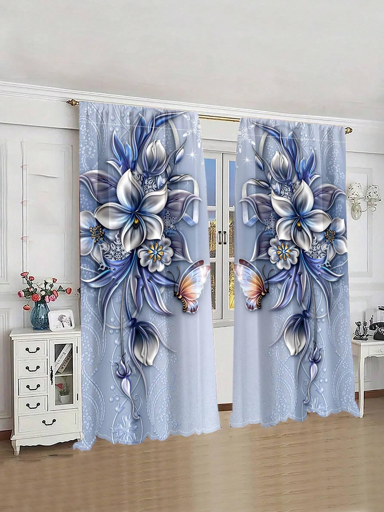 

2 шт./комплект деревенские подсолнухи, хризантемы, красные и желтые розы, плющ напечатанные современные цветочные шторы для гостиной, спальни, дома W100 X H240(CM)X2&Grommet Top