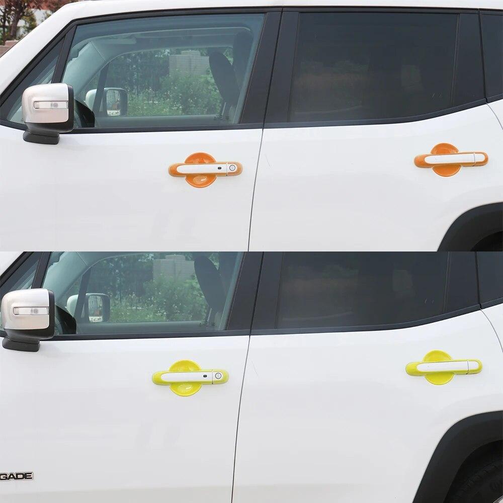 Door Grab Handle Bowl Decoration Cover Trim Sticker for Jeep Renegade 2016 2017 2018    2022 2023 Car Accessory