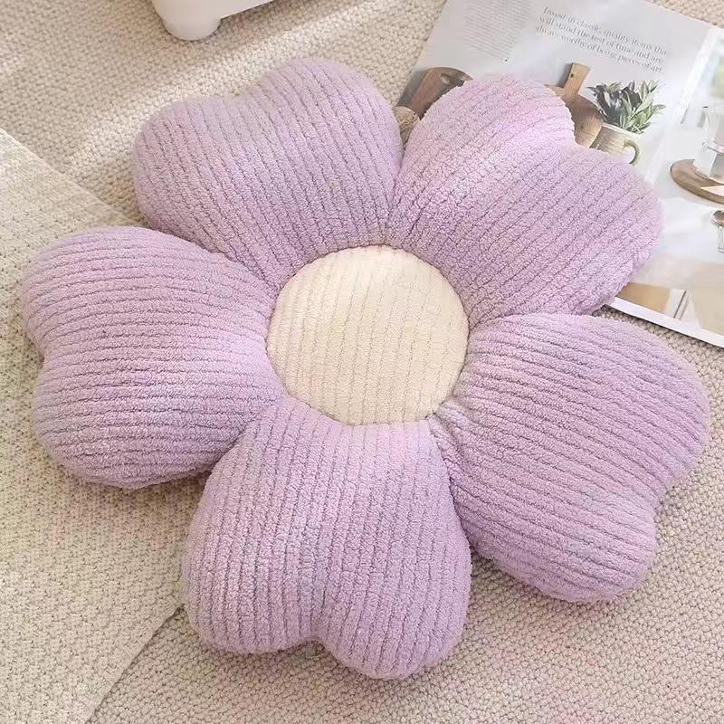 Kleurrijke Sakura Bloem Vorm Kussen Zacht Gevuld Zonnebloem Autostoel Kussen Kersentak Stoel Vloerkleed Meisjeskamer Bank Decor about 45-50cm