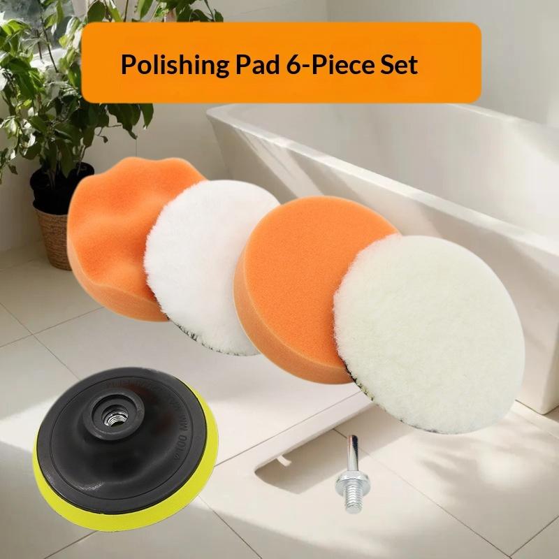 6Pcs Foam Pad Buffer Kit Polishing Machine Wax Pads 3/4/5/6/7 Inch For Removing Scratches Car Polishing Sponge Pads Set