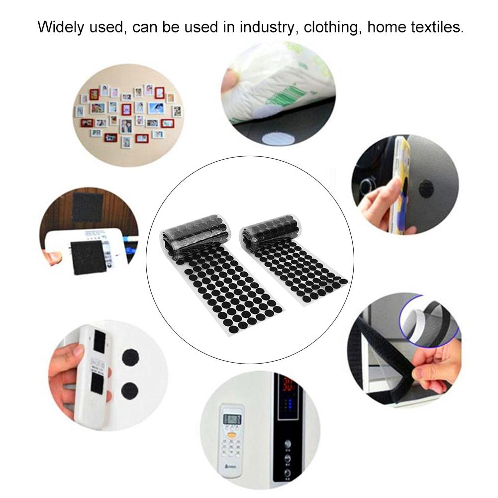 300 Pairs Dots Sticker Hook And Sticker Round Strong Self Adhesive Fastener Tape