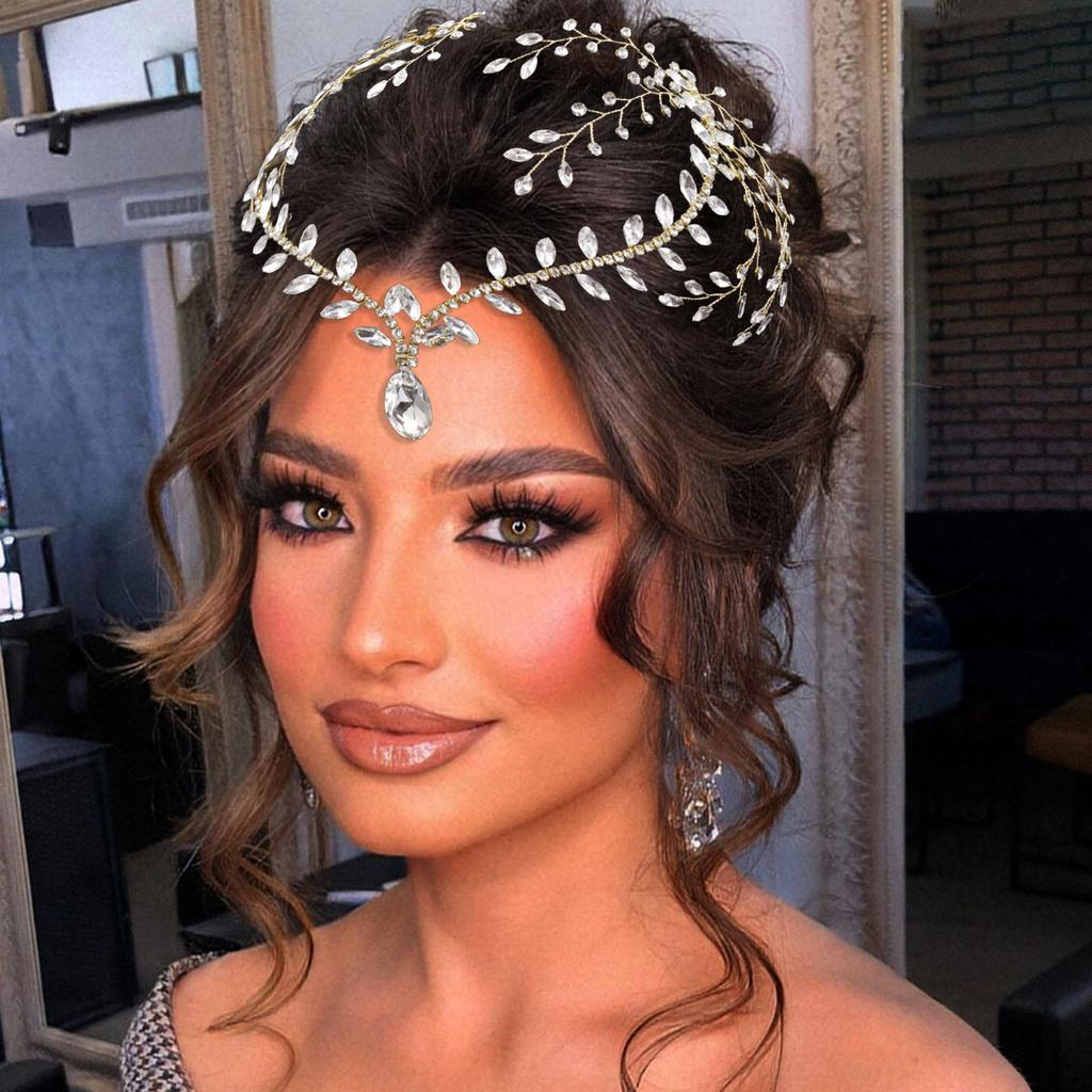 Fashion Jewelry Forehead Jewelry Rhinestone Wedding Headband Women Headdresses Gift Bridal Headpiece