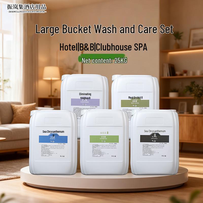 Hydrangea Hotel Shampoo & Shower Gel Refill - 20KG Hair Conditioner, Body Lotion, Wash & Care Shower Gel 20KG Bucket