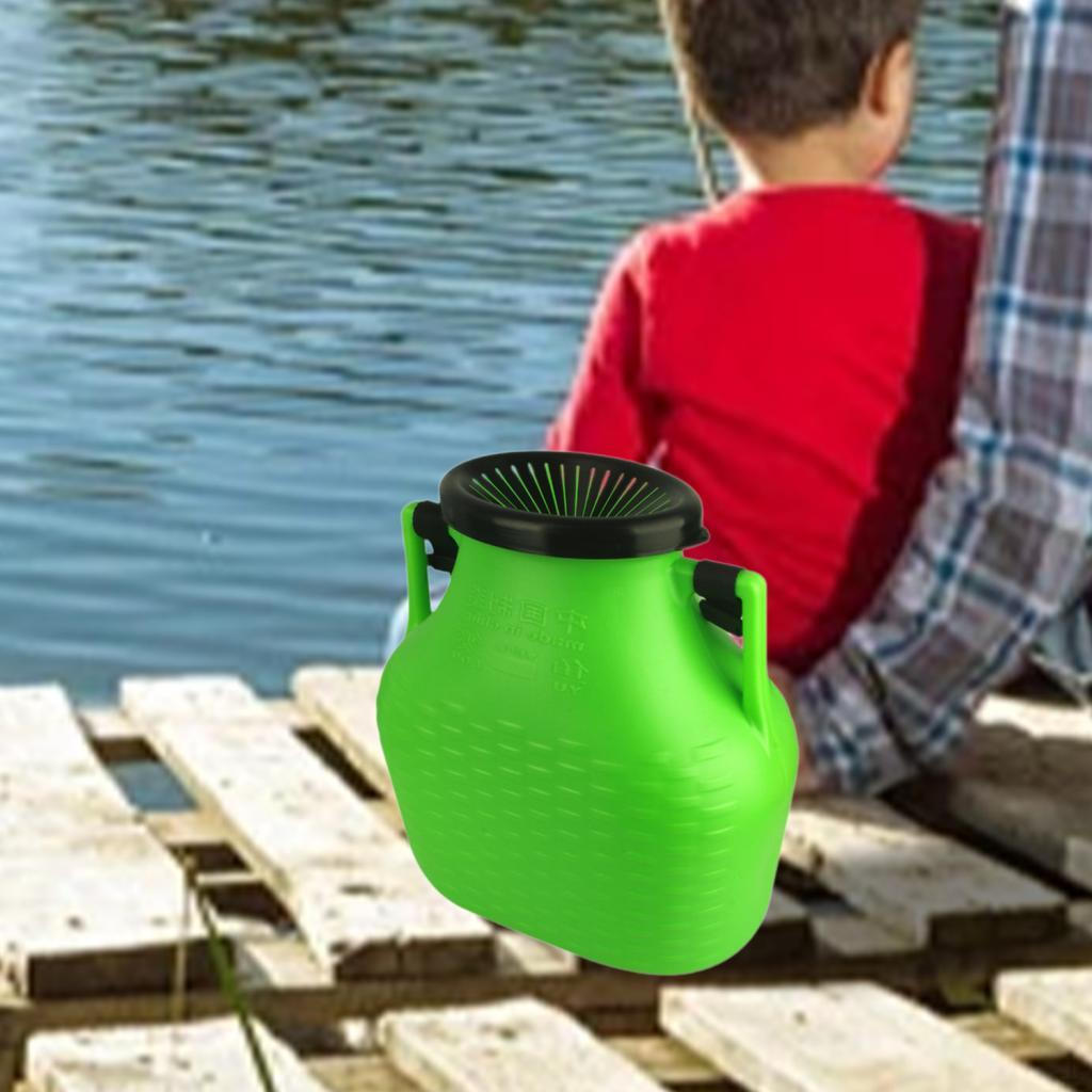 Fischkorb Ködereimer Tragbare Ergonomische Griffe Organizer Aufbewahrung Angelhalter für