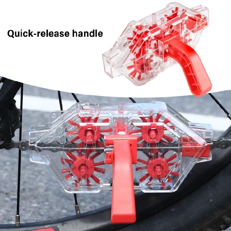 Portable Clear Bike Chain Cleaner Bicycles Chain Brush Cleaning Tool Scrubber for Cycling Mountain Bike Care Accessories
