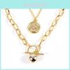 Stunning Multi-layered Alloy Bell Necklace Stylish Geometric Design For Unique Fashion