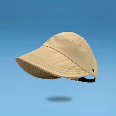 Foldable Wide Brim Ponytail Sun Hat For Women Anti Uv Sun Shading Hat Women Leisure Adjustable Outdoor Beach Cap Fisherman Hat
