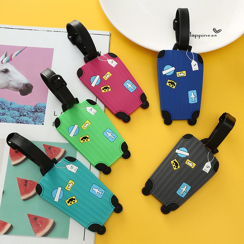 Biglietto Aereo Creativo Etichette per Bagagli Cartoon Design Identificatore ID Etichetta Indirizzo Accessori da Viaggio