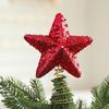 Shiny Christmas Tree Topper Decoration Unique Pentagram Decoration  New Year Party