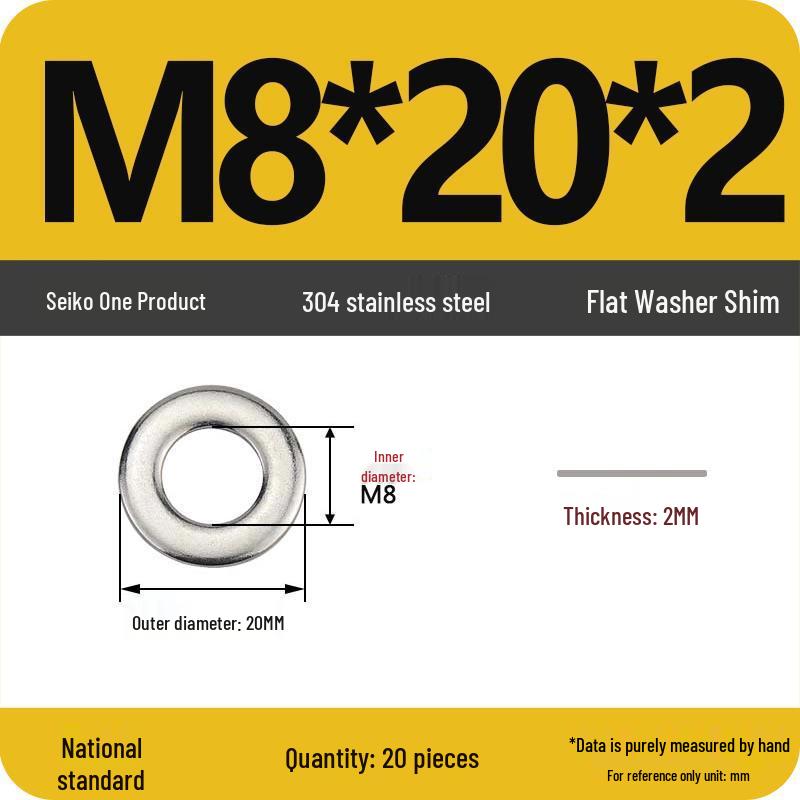 304 Stainless Steel Thickened & Ultra-Thin Flat Washer Gasket
