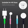 12 Stück USB-Spiralschutz, Ladekabel, Datenabdeckung, Schoner für iPhone und Android