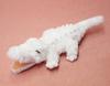 Fluffy Crocodile Medium Size White