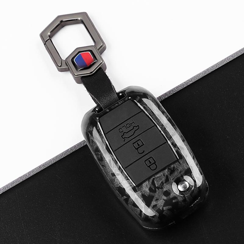 Abs Carbon Fiber Car Key Case Cover For Kia Rio 3 K2 K3 K4 K5 Sportege Picanto Optima Soul Ceed Sorento Forte Stinger Cerato