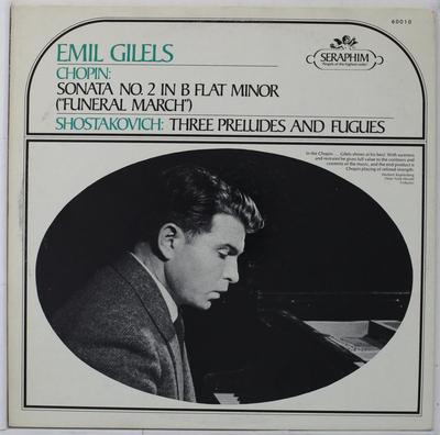 Płyta LP EMIL GILELS, FRÉDÉRIC CHOPIN / DMIT - Sonata nr. 2 w b-moll, op.. 3 60010 Seraphim 1966 US Klasyczny Używany