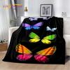 D Cartoon Dream Butterfly Flower Soft Plush BlanketFlannel Blanket Throw Blanket for Living Room Bedroom Bed Sofa Picnic Cover