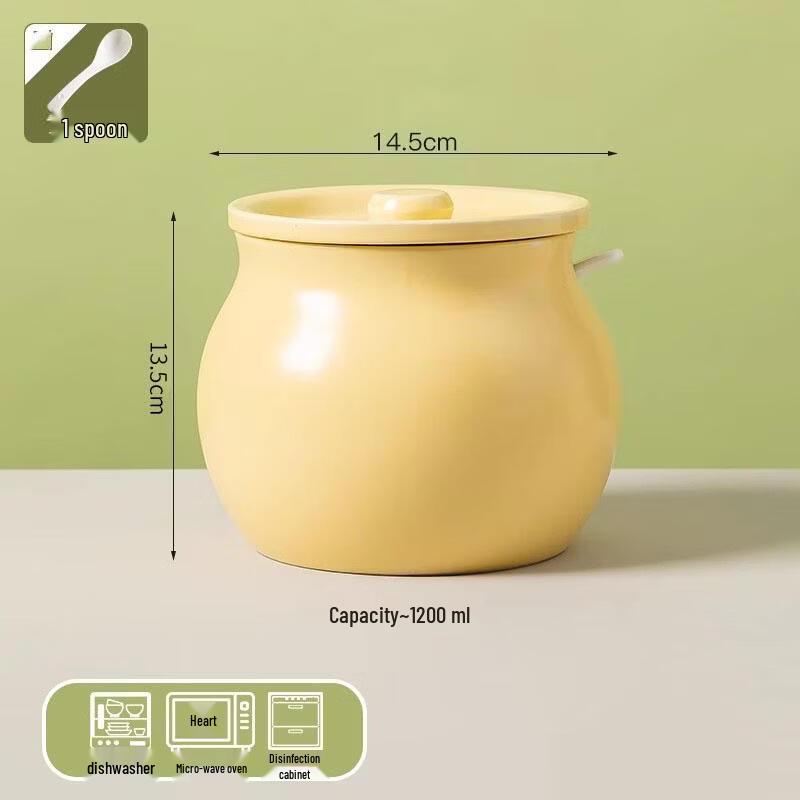 Ceramic Kitchen Storage Jar with Spoon