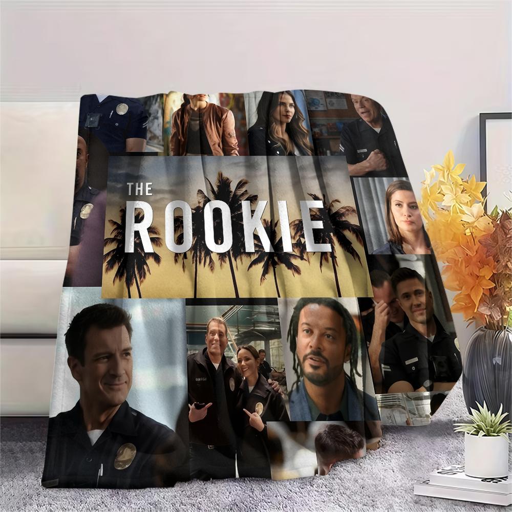 The Rookie, Coperta a Quadri di Flanella, Alta qualità, Confortevole per Tutte le Stagioni, Decorazione per la Casa, Calore e Comfort, Perfetta per Regali.