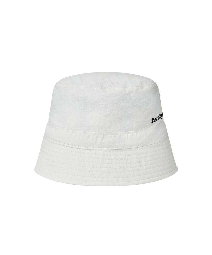 REST&RECREATION Reversible Nylon Bucket Hat - White