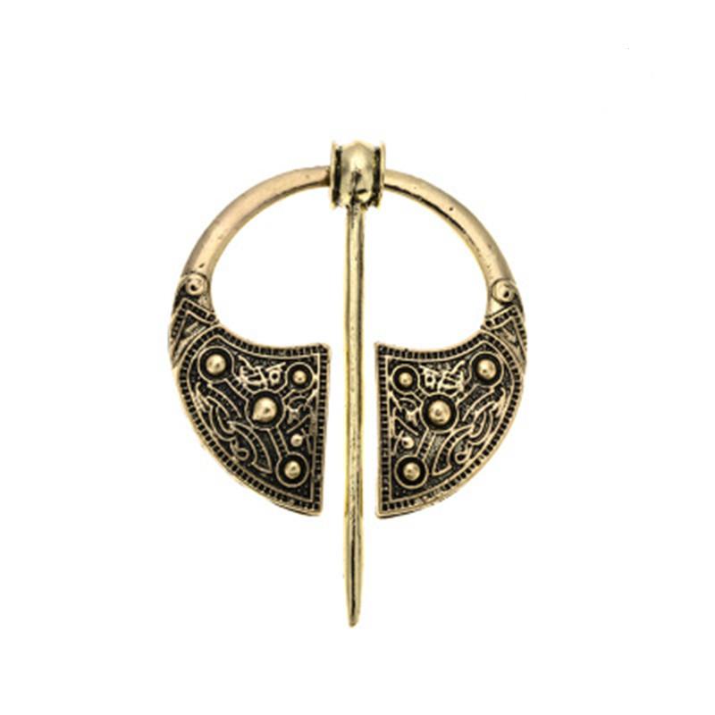 New Fashion Women Hand Forged Medieval Norse Runic Viking Jewelry Vintage Wulflund Belt Buckles Viking Cloak Brooch Cloak Pin