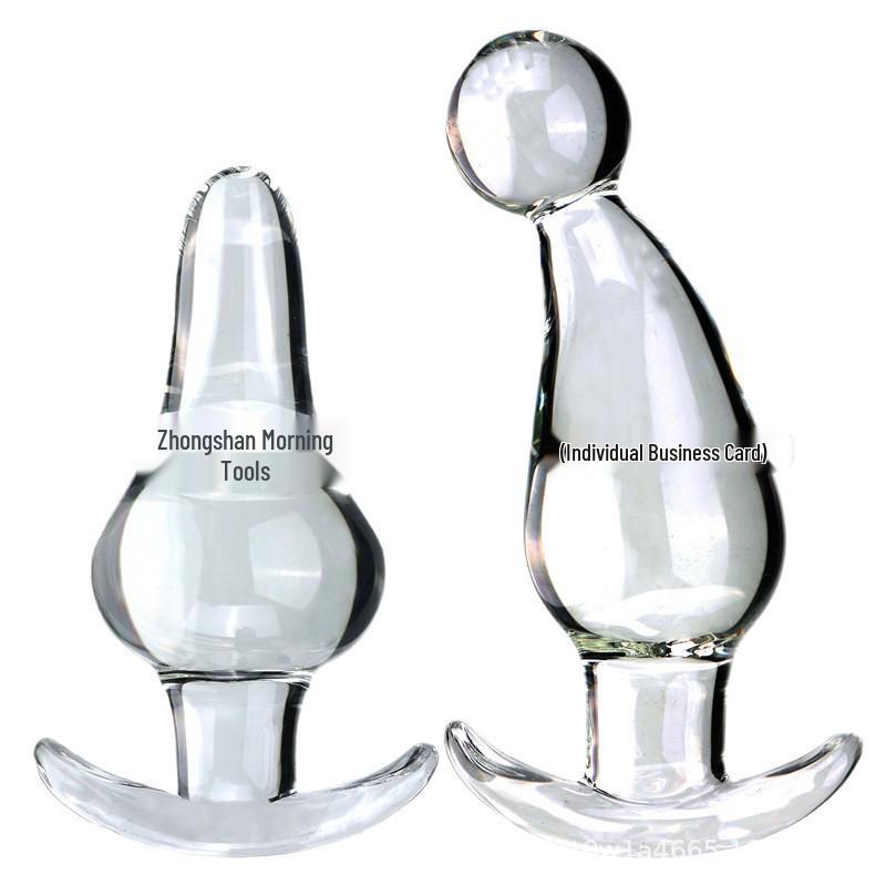 Mittlerer transparenter Alien Glas-Butt-Plug für Männer und Frauen Analentwicklung und -training