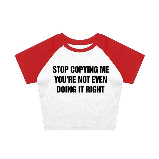 European and American Style T-shirt Summer New Letter Street Trend Short Slim Women's Clothing Wholesale