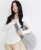 Colocynth Creta Cross Bag Light Gray Stripe