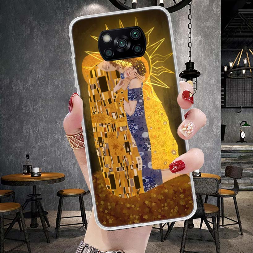 Kiss by Gustav Klimt Desig Soft Phone Case For Xiaomi Redmi 15C 15 13C 13 Poco X5 X6 X7 F7 Ultra M7 12C 12 10 10C 9C 9A 9T 9 Fun