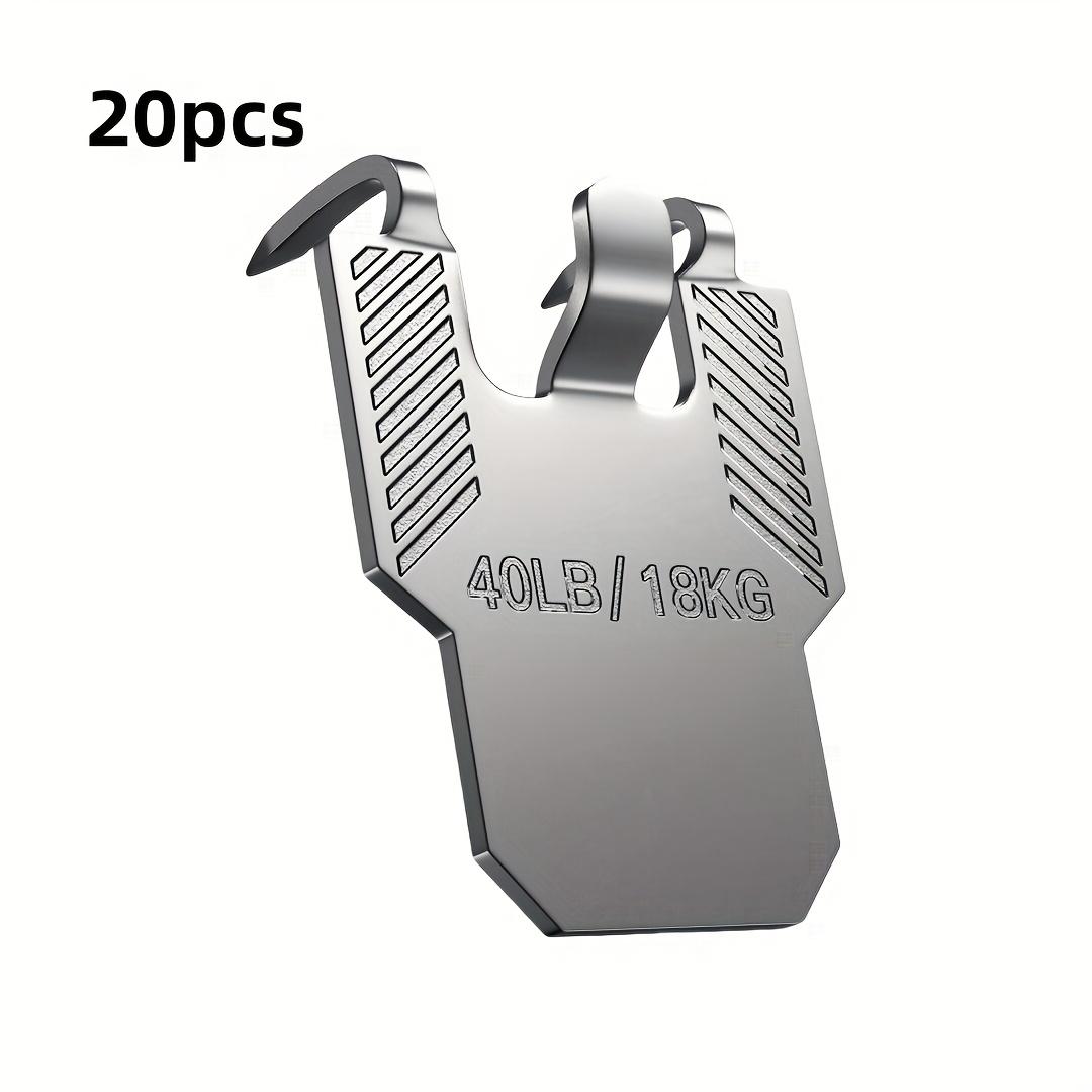 

[20pcs Metal Frame Hooks] 20pcs Metal Picture Frame Hooks for Heavy Duty Art, Photo, Mirror, Poster - Wall Mounted Polished Metal Clamps for Room 20pcs