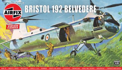 Airfix 1/72 Scale Vintage Classic Series British Bristol 192 Belvedere Plastic Model Kit X-3002V