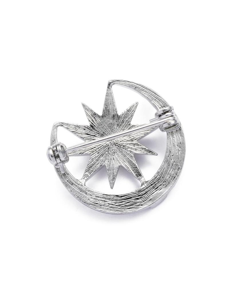 On Moon Motif Brooch LAMV1048 XW [Lanvin Blue]